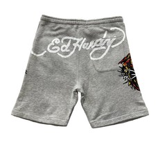ED HARDY “Tiger Roar” GREY FLEECE SHORTS