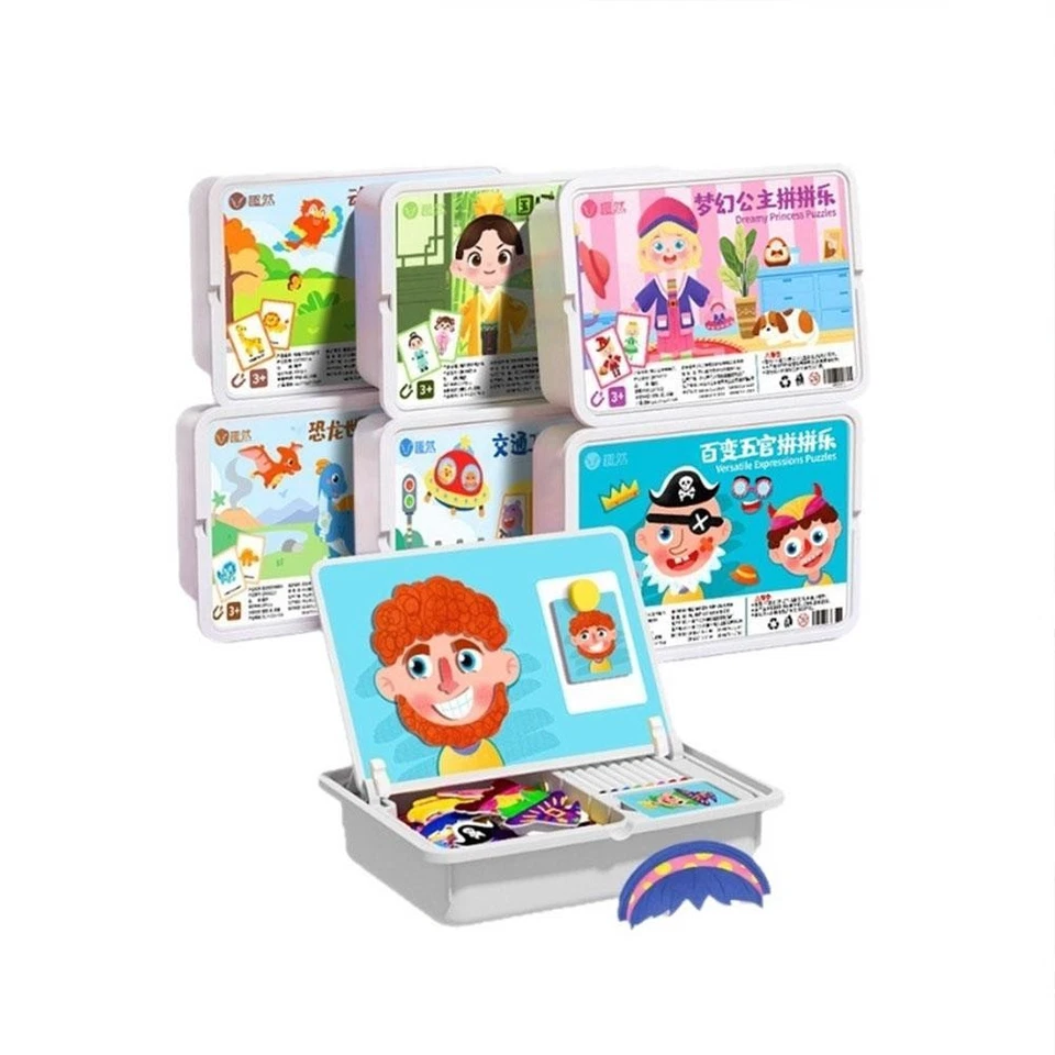 Magnetic Puzzles Face Dress Up Preschool Educational Toy for Kids 3-6 Years Old - Bild 3 von 4