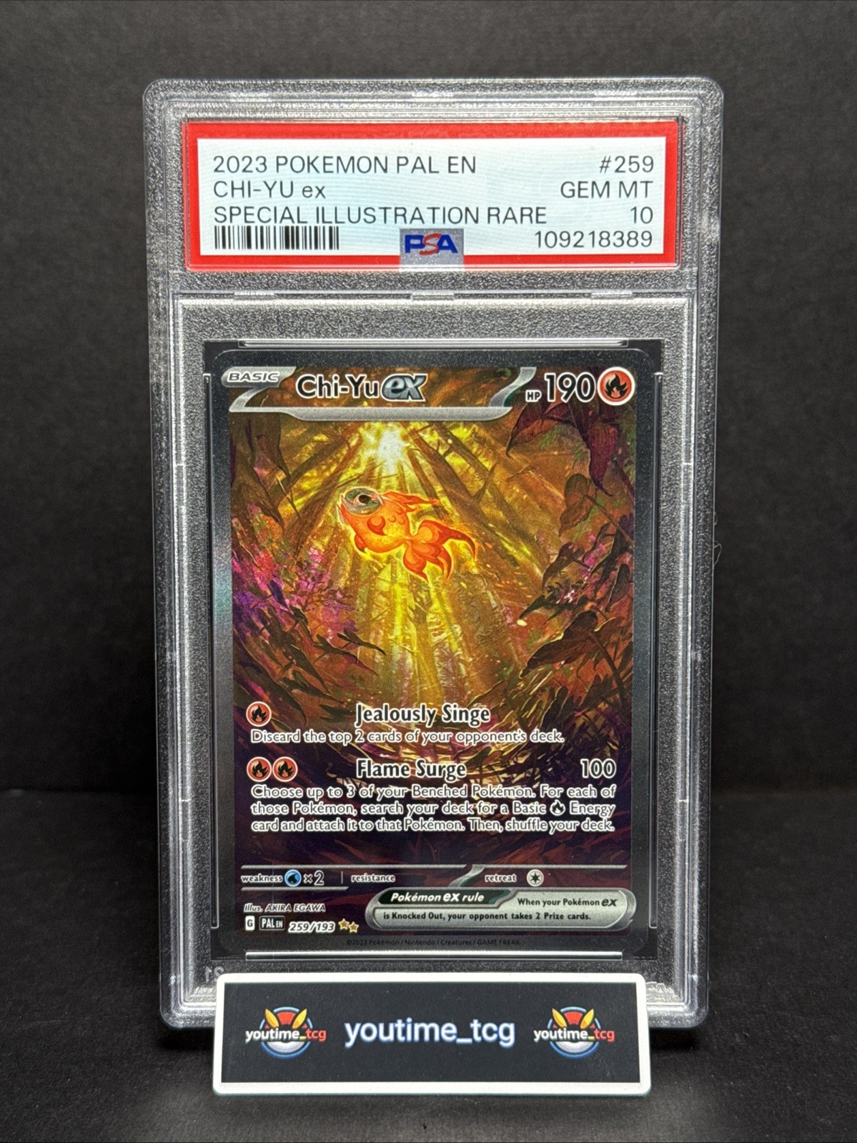 2023 Pokemon Paldea Evolved Special Illustration Rare Chi-Yu Ex #259 PSA 10