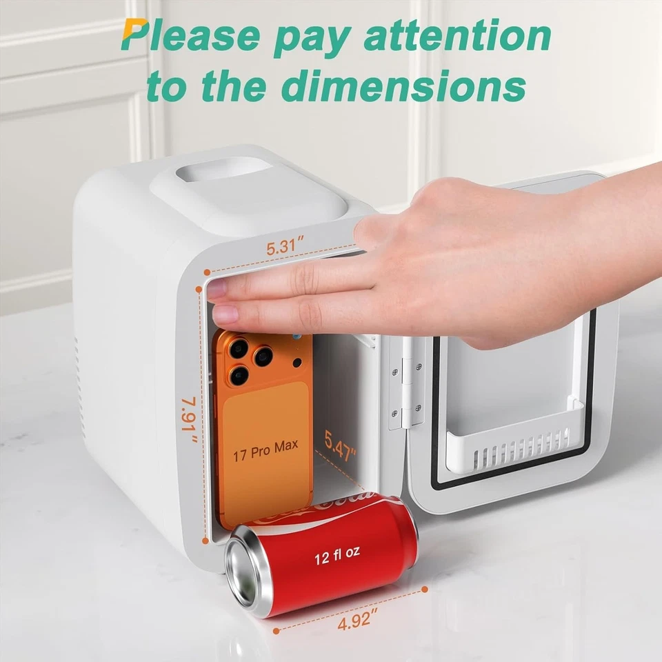 Portable Mini Fridge for Skin Care, Cosmetics, Beverage - 4L - Image 4 of 4