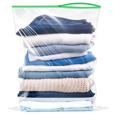 5 Gallon Slider Storage Bags, Pack of 12, 18 x 24 Inch Large Clear Plastic Ba...