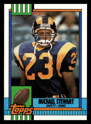 #ad Michael Stewart 1990 Topps #83b Los Angeles Rams FOOTBALL *074B $0.99