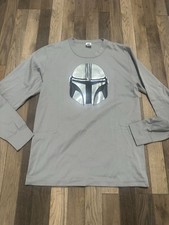 Hanna Andersson Mens Star Wars Pajama Shirt Size M Gray 100 Organic Cotton New