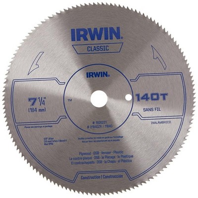 IRWIN Tools Classic Series Steel Corded Circular Saw 7-1/4'' 140T, No Color
