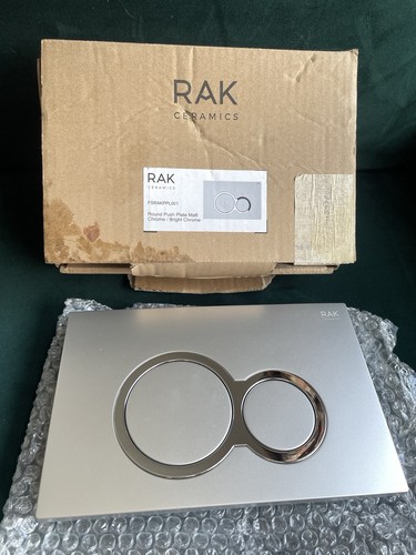 RAK Round Push Plate for Concealed Cisterns Matte & Polished Chrome B7