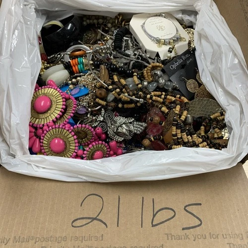 Huge 21 Pound Vintage to Now Costume Jewelry most wearable some craft/repair LOT