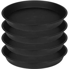 4 Pack of 16 inch Plant Saucer (13.5" Base), Heavy Duty Plastic Plant Tray fo...