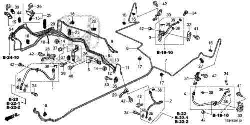 Tubo de freno V para Honda (N/P 46375-TR0-A00)