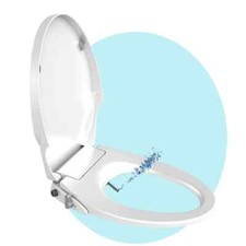 Sedile WC con Bidet Acqua Dolce Integrato - Allungato (Non Elettrico)