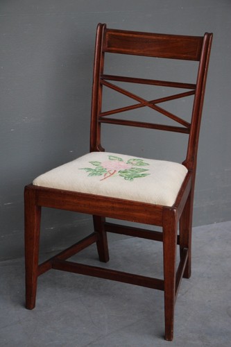 Antique Georgian desk chair Sheraton period mahogany with satinwood inlay 1790 - Picture 7 of 11