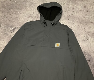 Carhartt Wip Vintage Nimbus Pullover Anorak Jacket Gray Size
