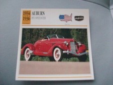 CARTE FICHE AUTO  AUBURN 851 SPEEDSTER