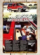 room decor 1980s Classic Bronco II Eddie Bauer car man cave metal tin sign