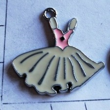 Ballet dress off white pink charms ballerina dance dancing party birthday