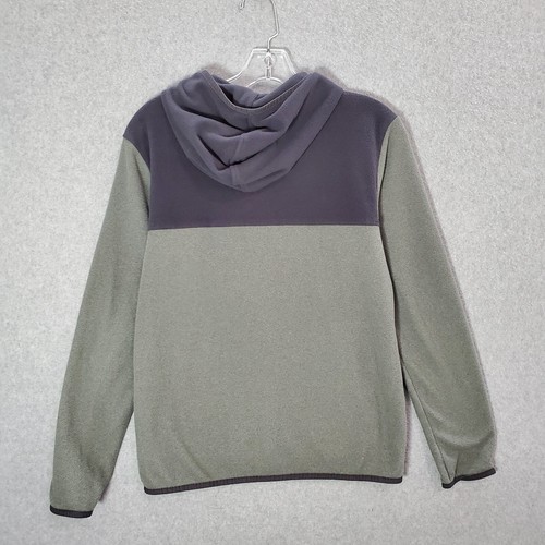 The North Face Boys Sweatshirt Large Green Colorblock Hoodie Fleece Full Zip - Picture 6 of 10