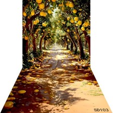 10'x20' CP Fruit Trees Autumn Scenic Microfiber Fabric background backdrop SD103