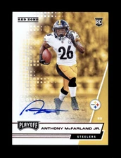 2020 Playoff Football #240 ANTHONY MCFARLAND JR RED ZONE ROOKIE RC AUT0 STEELERS