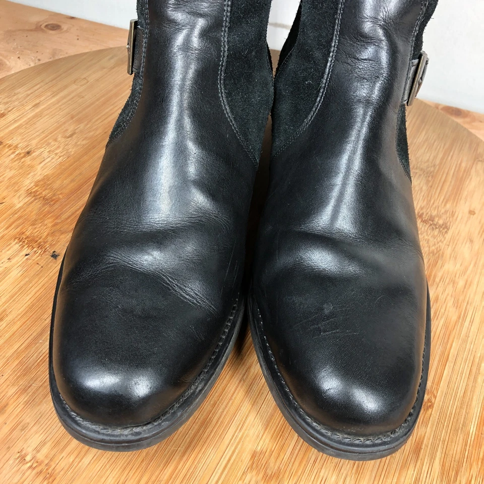 Botas Rieker 40 Mujer 9 Cuero Negro Alto Cremallera Lana Forradas Informales Carrera Foto 4 de 4