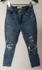 ABERCROMBIE & FITCH WOMEN'S THE SKINNY HIGH RISE DENIM JEANS BLUE 26/2