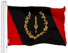 G128 Black American Heritage Flag 3x5 Ft LiteWeave Pro Printed 150D Polyester