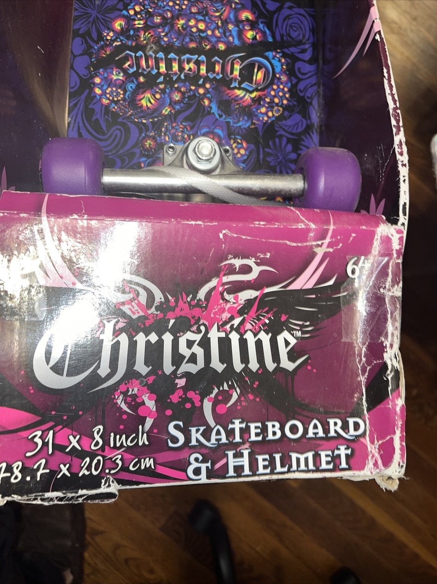 希少earlskateboards xs紫 Christine) 31 X 8” 28.2 cm x 20.3 Cm Skateboard And Helmet 2010 | eBay