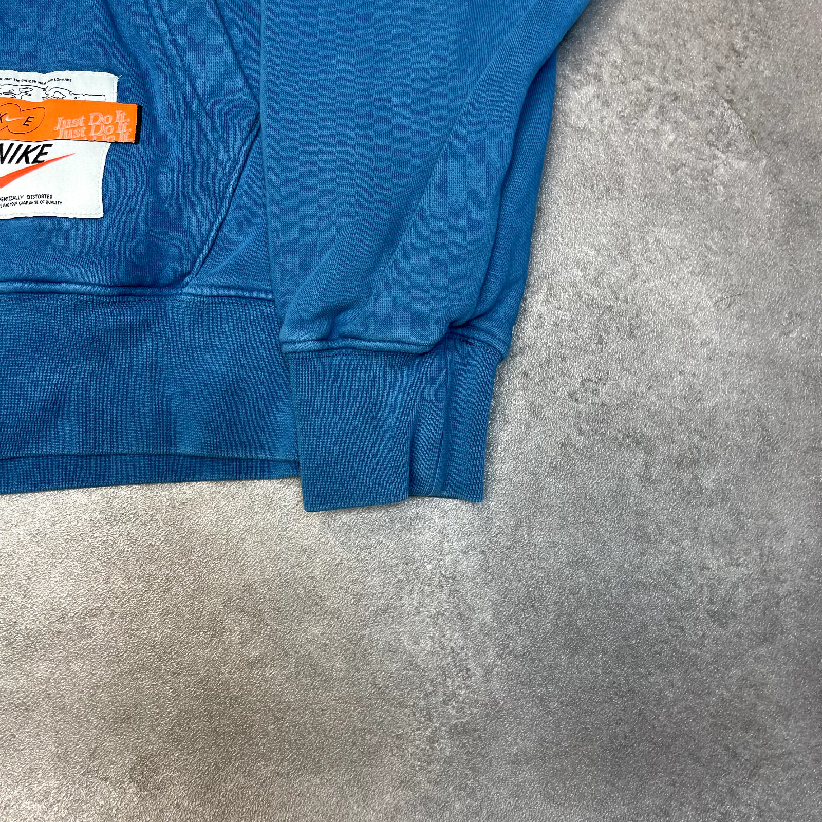 Nike Hoodie Mens Just Do It Y2K Pull Over Sports Sweatshirt, Blue, Small image 4
