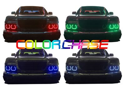 Color Chasing LED Headlight Flow Halo kit for Chevrolet Colorado 04-12