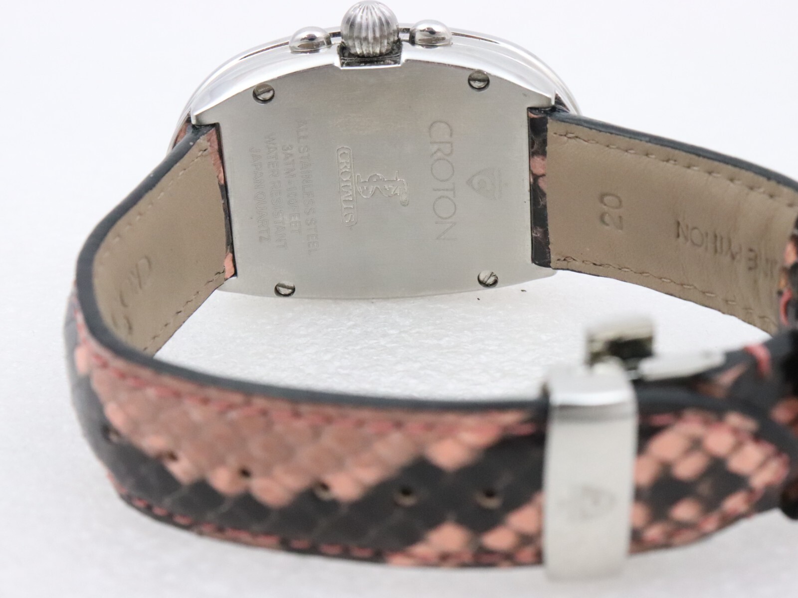 NEW BATT. Croton Crotalus Python Leather Chronogr… - image 11