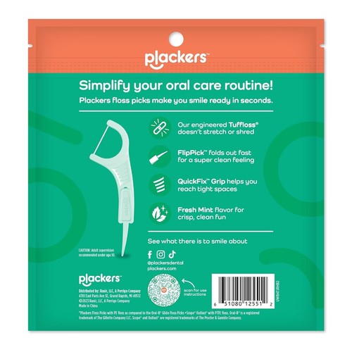 300 CT Plackers Micro Mint Dental Floss Tooth Picks Plastic Oral Teeth Flossers - Picture 8 of 8