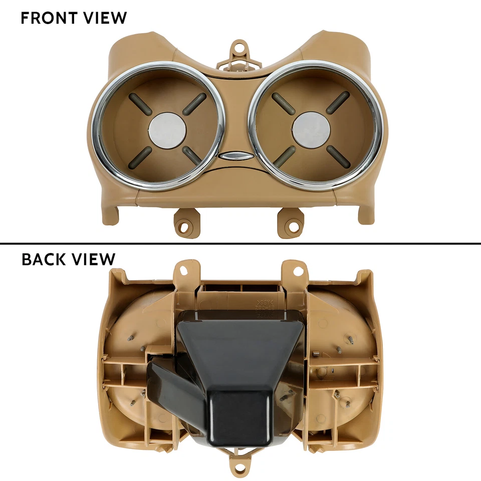 Dual Cup Holder Tan For Mercedes-Benz CLS55 63 AMG CLS500 550 06-11 Front - Image 2 of 4