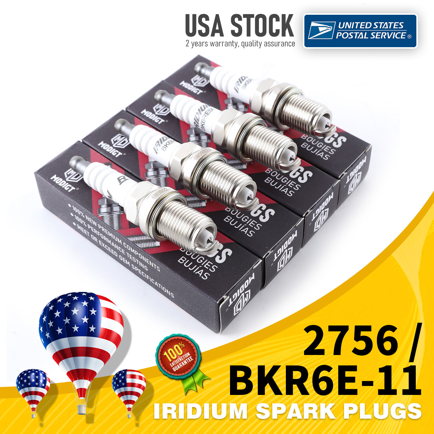 4Pcs Genuine 2756 BKR6E11 Spark Plugs for Toyota Lexus Acura