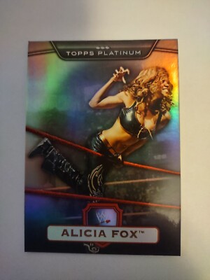 WWE Alicia Fox #125 2010 Topps Platinum Green Parallel Card SN