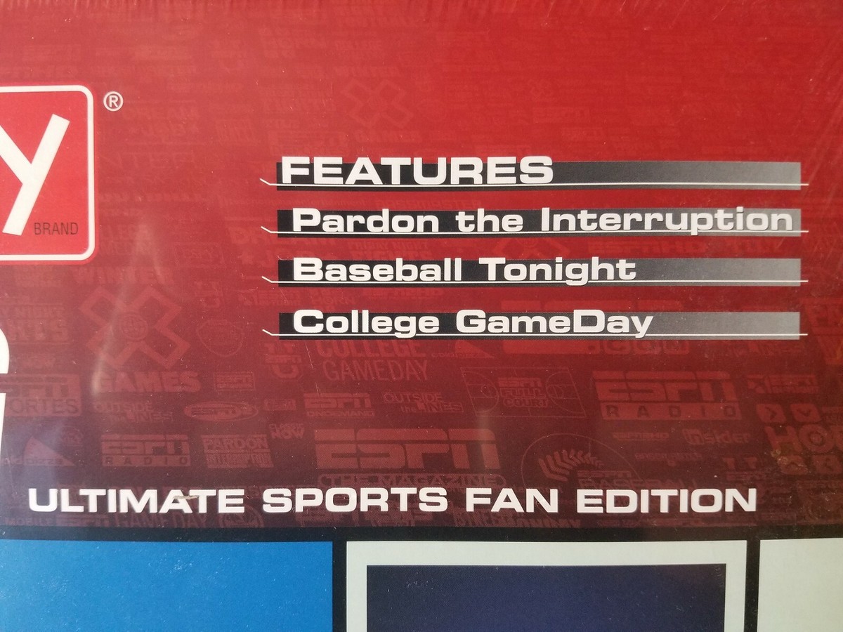 MONOPOLY ESPN ULTIMATE SPORTS FAN EDITION GAME FACTORY SEALED NIB