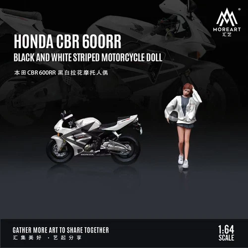 MoreArt 1:64 Honda Motorcycle CBR 600RR With Lady Resin Set Display Collection - Picture 4 of 6