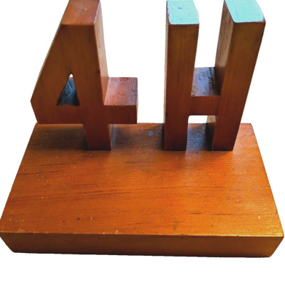 Woodworking Project 4H Letter Holder Paper Weight 1960s County Fair