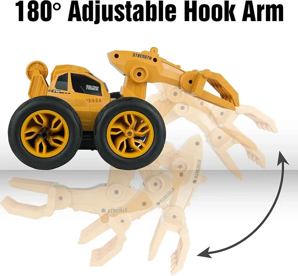 Remote Control Wood Picker 2.4Ghz Remote Control Truck with Lights, 360°Rotation - Image 3 of 4