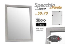 SPECCHIO DA PARETE 50*70cm OLMO GRIGIO CORNICE LEGNO MURO CLASSICO MODERNO