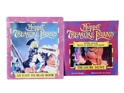 洋書 Muppet Treasure  Movie Story Book Muppet Treasure Island Vintage Movie Story Book Treasure Hunt 1996