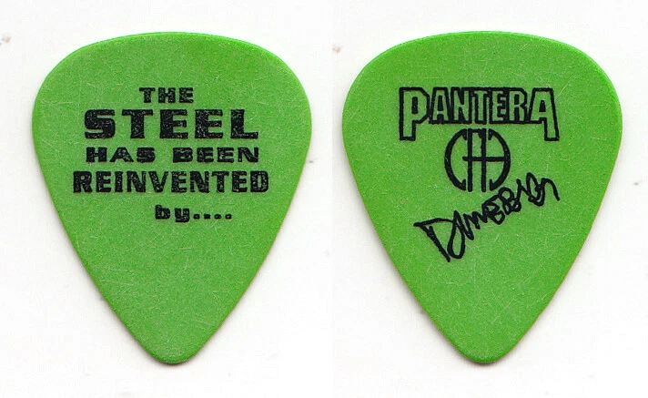 Pantera Dimebag Darrell Signature Green Guitar Pick 2001 Extreme