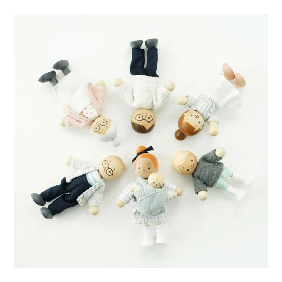 7pc Le Toy Van Posable My Doll Family Kids/Children 10x13cm Wooden Toy 3y+ - image 2 of 4