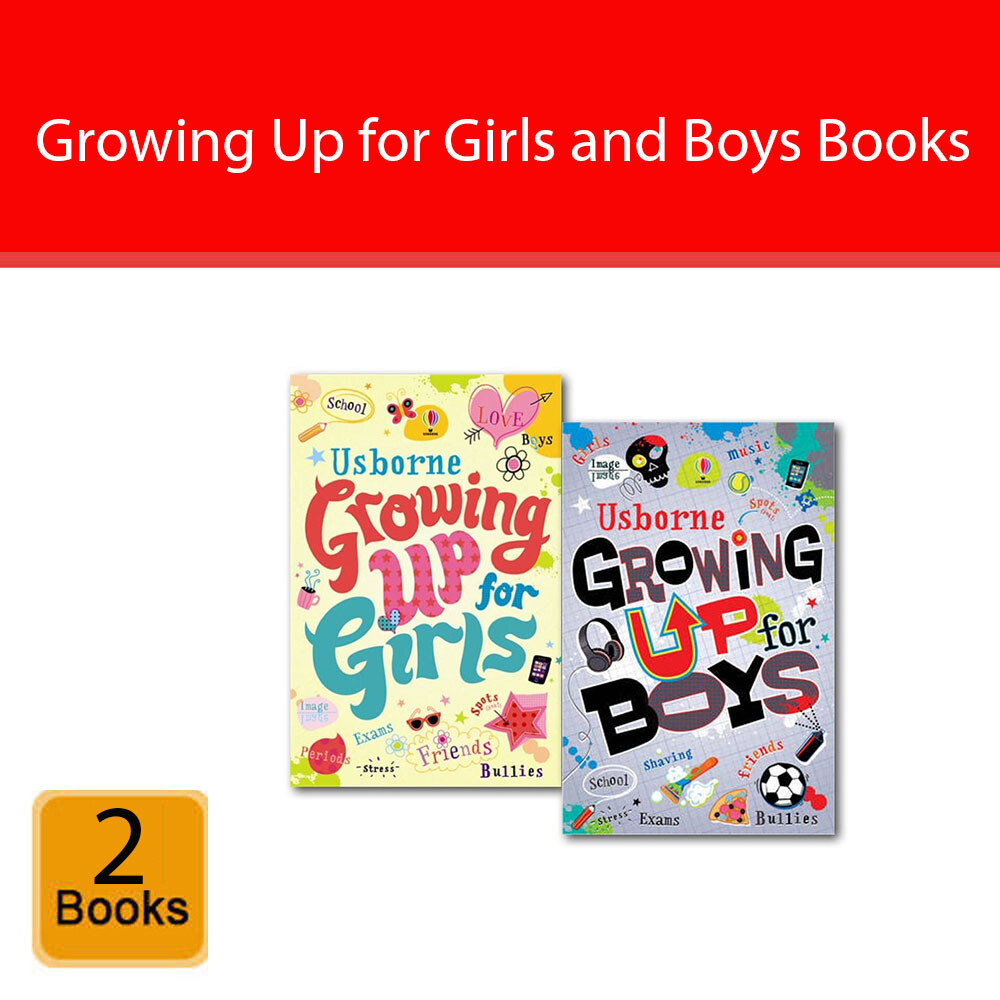Usborne Growing up for Boys and Girls Collection 2 Books Set Children's Pack NEW