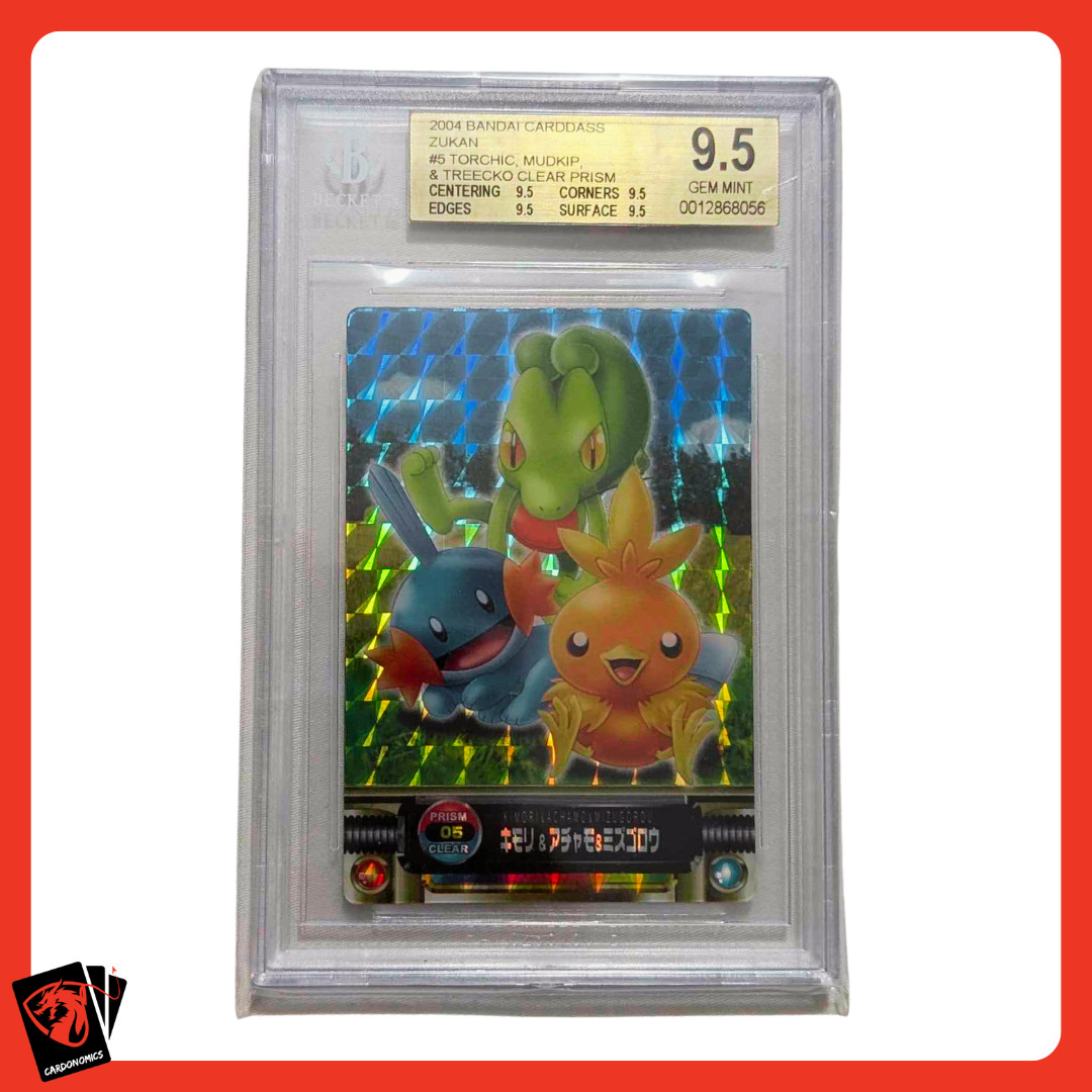 Pokemon Card Treecko Torchic Mudkip #05 Prism Japanese 2004 Zukan