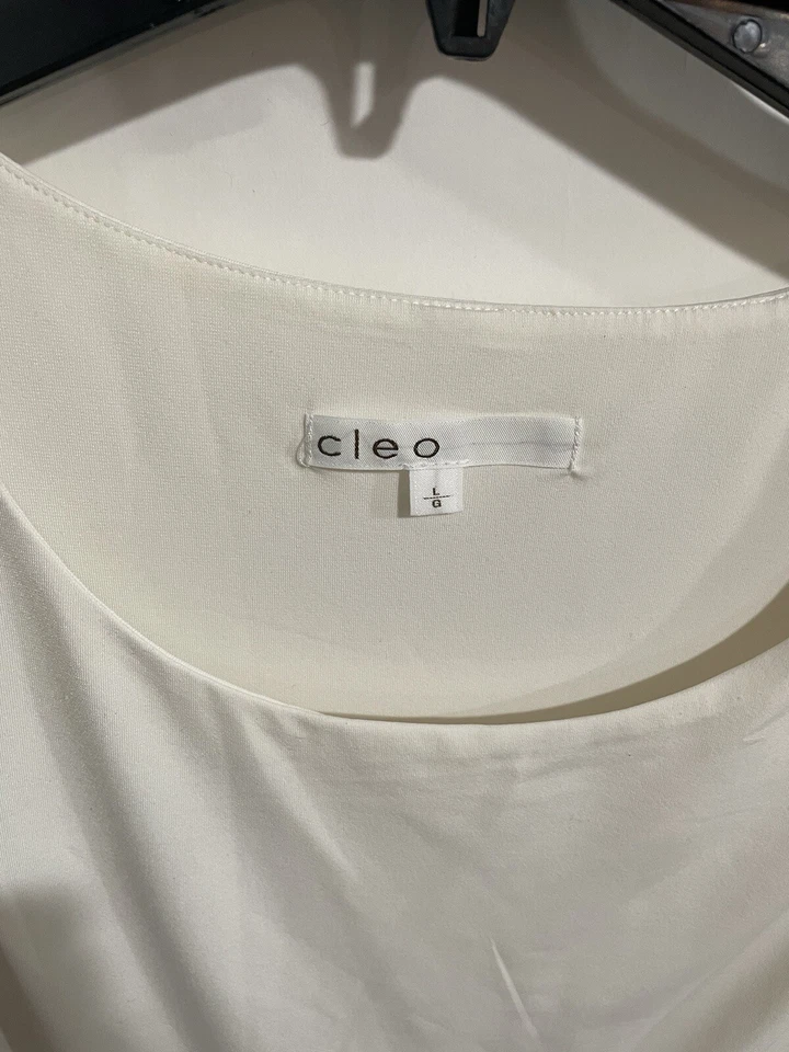 CLEO Ivory Womens Top Sleeve Less Lined Size L  - Image 2 of 4