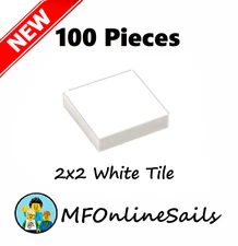 **NEW** 100x Genuine LEGO 2x2 TILES TILE - White - 3068b Bulk Smooth