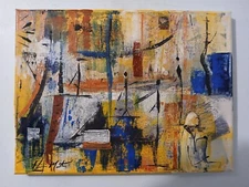 original abstract acrylic painting on canvas "Previously Supposed #2"