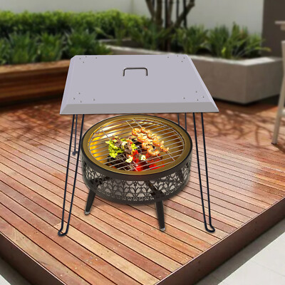 Feuergrubendeckel Feuer Pit Burner Abdeckung Fire Pit Burner Cover+Tragegriff