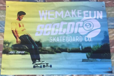 Sector 9 Skateboards 48'' x 36'' Store Display Banner Joel Tudor RARE