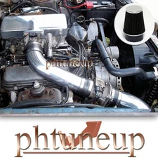 BLACK 1987-1993 FORD MUSTANG 5.0 5.0L GT LX V8 OHV COLD AIR INTAKE KIT 