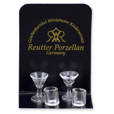 Reutter Porzellan Cocktail Gläser Glasses Puppenstube Dollhouse 1:12 Art 1.937/0