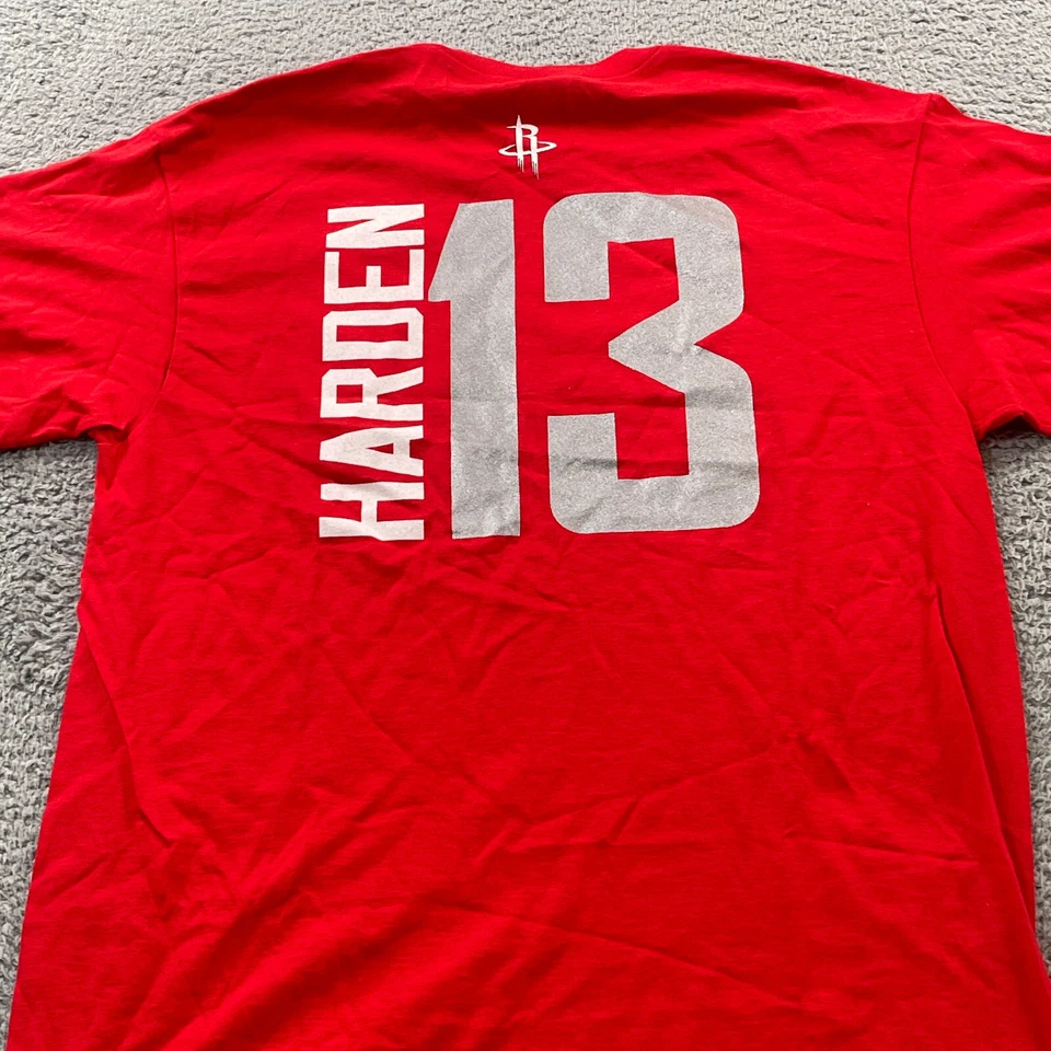 Camisa Hombre Houston Rockets Grande Roja James Harden #13 NBA Baloncesto Majestuosa NUEVA Foto 3 de 4